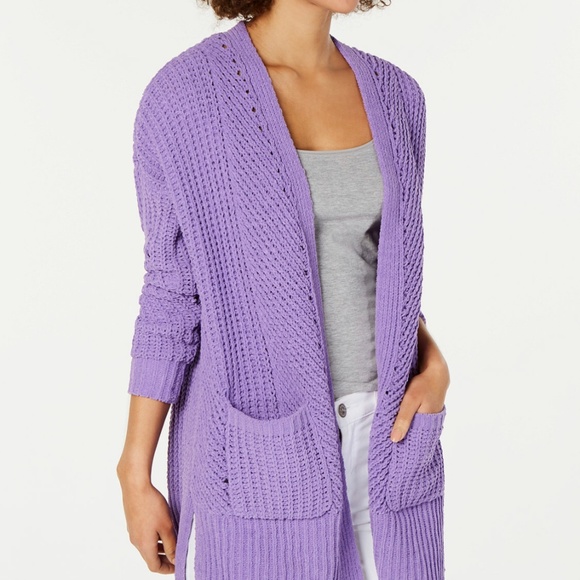 Style & Co. Sweaters - Chenille open-front cardigan